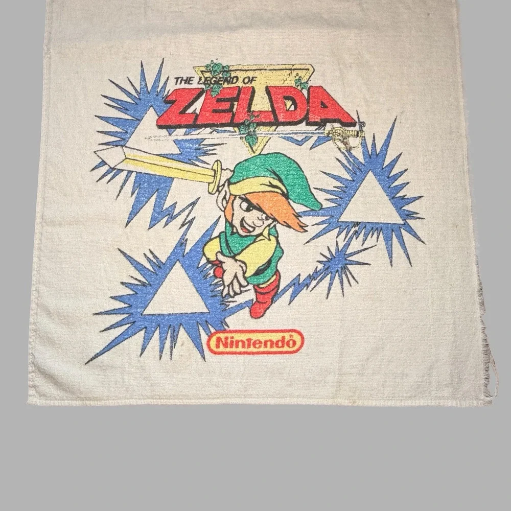 Rare 1989 Legend of Zelda Beach‎ Towel Vintage Nintendo NES Link Decor Retro 80s